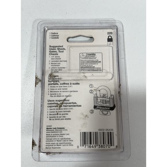 Lot of 2 MASTER LOCK 22D + Guard Locker COMBINATION 1504 NOS - Picture 9 of 11